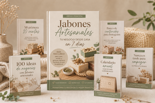 Libro Digital JABONES ARTESANALES, emprendé desde casa en 7 días
